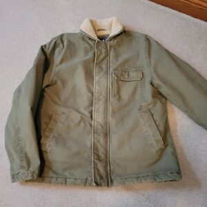 Gap Jacket Sherpa Lined Men's Size Medium Full Zip With Pocket. Great preo